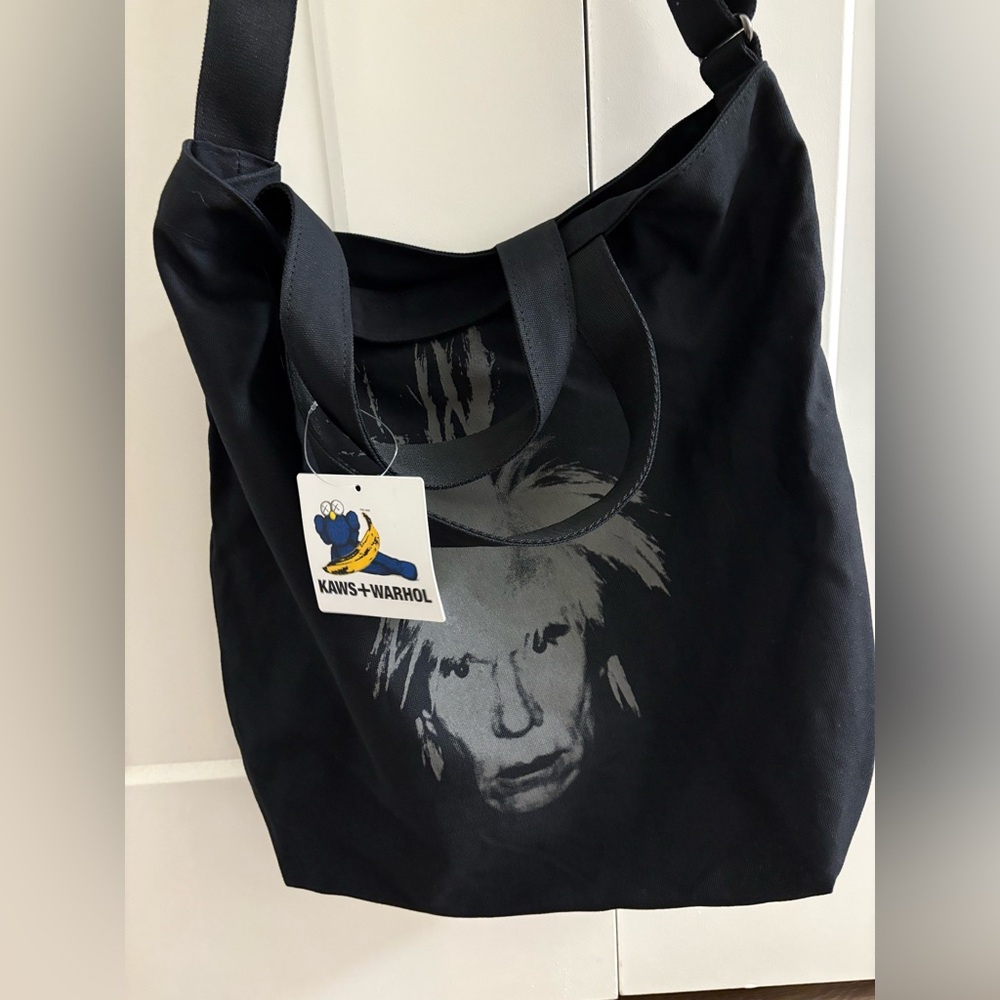 KAWS + WARHOL x UNIQLO 2WAY tote bag Black NEW With tags